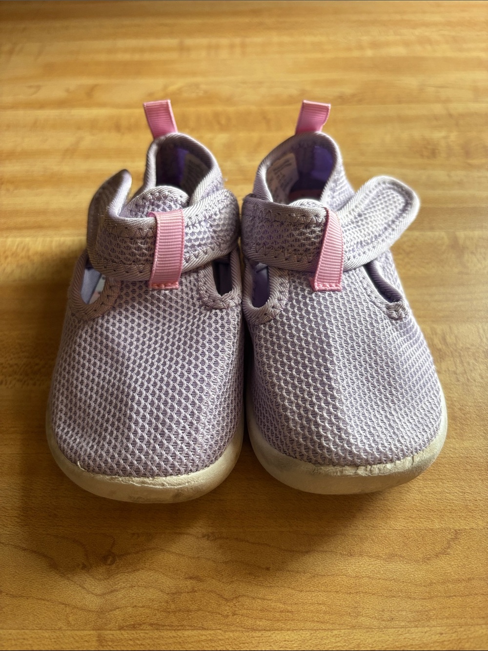 Kids Mesh Hook-and-Loop Slip-On Shoes - Light Purple/Pink
